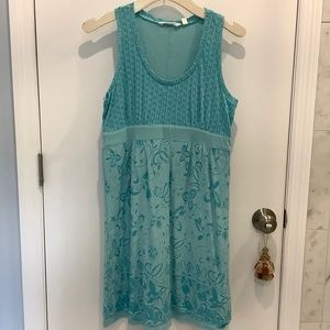 Athleta Vyasa Tide Blue Tiger Lily Dress SZ Medium Petite MP